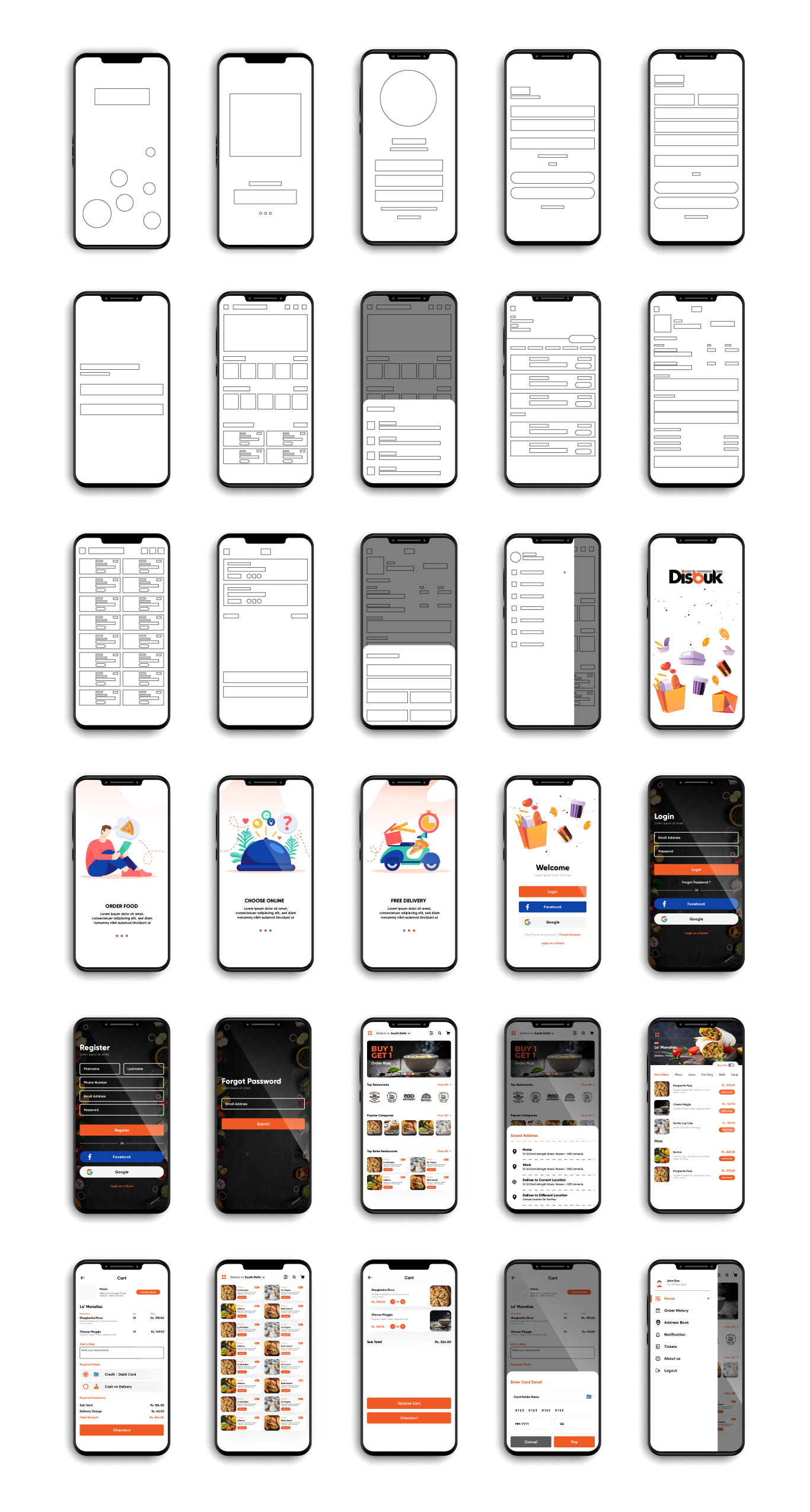 Wireframe & Screen